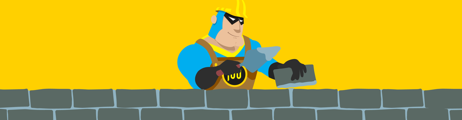 Dev-man building a wall